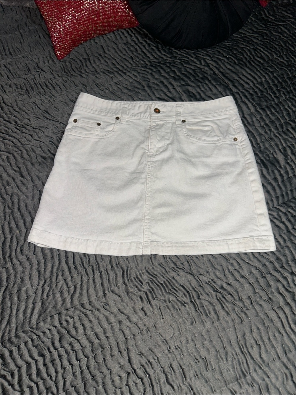 J. Crew White Denim Mini Skirt - Clean A-Line